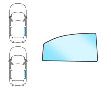 VITRE FORD SIERRA 1987-1990 4/5 PORTES / BREAK / ARRIÈRE / VERT / DROITE 