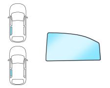 VITRE FORD SIERRA 1987-1990 4/5 PORTES / BREAK / ARRIÈRE / VERT / GAUCHE
