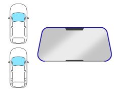 JOINT D'ÉTANCHÉITÉ PARE-BRISE MITSUBISHI PAJERO 2003-2007 3/5 PORTES / AVANT / FORME EN U