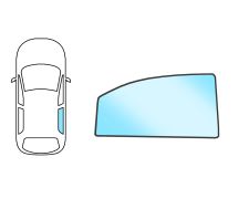 VITRE FIAT SEICENTO 1998-2003 ARRIÈRE / MOBILE / VERT / DROITE