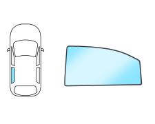 VITRE RENAULT CLIO 1990-1996 3 PORTES / ARRIÈRE / FIXE / CLAIR / GAUCHE