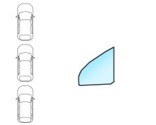 VITRE VOLKSWAGEN GOLF VII 2012-2017 3/5 PORTES / BREAK / AVANT / FIXE / VERT / GAUCHE / JOINTS PRÉMONTÉS