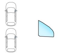 VITRE PEUGEOT 208 2012-2015 3/5 PORTES / AVANT / FIXE / VERT / DROITE