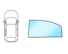 VITRE FIAT GRANDE PUNTO 2005-2012 3 PORTES / ARRIÈRE / VERT / FIXE / GAUCHE / JOINTS PRÉMONTÉS