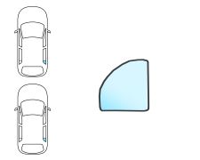 VITRE VOLKSWAGEN JETTA 1983-1992 4 PORTES / ARRIÈRE / FIXE / VERT / DROITE