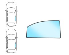 VITRE VOLKSWAGEN JETTA 1983-1992 4 PORTES / ARRIÈRE / VERT / DROITE 