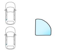 VITRE VOLKSWAGEN JETTA 1983-1992 4 PORTES / ARRIÈRE / FIXE / VERT / GAUCHE