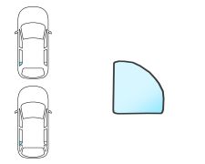 VITRE NISSAN ALMERA 1995-1998 4 PORTES / BREAK / ARRIÈRE / VERT / FIXE / GAUCHE