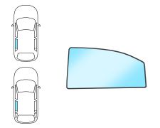 VITRE NISSAN ALMERA 1995-1998 4 PORTES / BREAK / ARRIÈRE / VERT / GAUCHE 