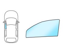 VITRE NISSAN LEAF 2010-2017 AVANT / VERT / GAUCHE / JOINTS PRÉMONTÉS 