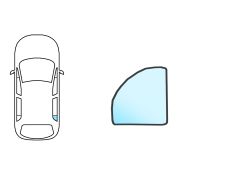 VITRE RENAULT SCENIC 1996-1999 ARRIÈRE / FIXE / VERT / DROITE