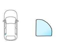 VITRE RENAULT SCENIC 1996-1999 ARRIÈRE / FIXE / VERT / GAUCHE
