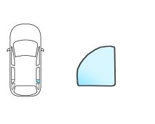 VITRE MERCEDES CLASE E (W212) 2009-2013 BREAK / ARRIÈRE / GRIS / TEINTÉ / FIXE / DROITE / JOINTS PRÉMONTÉS 