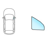 VITRE TOYOTA VERSO 2009-2013 AVANT / FIXE / VERT / DROITE 