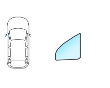 VITRE MERCEDES CLASE A (W168) 1997-2001 AVANT / FIXE / VERT / GAUCHE 