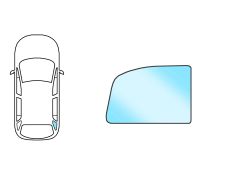 VITRE OPEL ZAFIRA C TOURER 2011-2016 ARRIÈRE / VERT / TEINTÉ / FIXE DERNIÈRE / ANTENNE / DROITE / JOINTS PRÉMONTÉS CHROMÉS