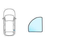VITRE MAZDA 5 2005-2008 ARRIÈRE / VERT / FIXE / DROITE