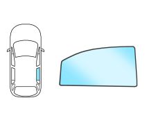 VITRE MERCEDES CLASE A (W168) 1997-2001 VERSION COURTE / ARRIÈRE / VERT / DROITE