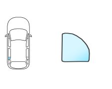 VITRE MAZDA 5 2005-2008 ARRIÈRE / VERT / FIXE / GAUCHE