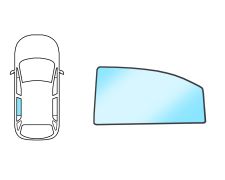 VITRE MERCEDES CLASE A (W168) 1997-2001 VERSION COURTE / ARRIÈRE / VERT / GAUCHE