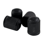 SET DE 4 BOUCHONS DE PLASTIQUE NOIR P/VALVES