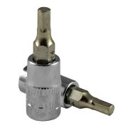 TÊTE POUR MANCHE TOURNEVIS HEX 4MM, CHROME