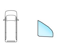 VITRE FORD TRANSIT 2014-2019 CABINE BASSE/HAUTE / AVANT / FIXE / VERT / DROITE