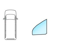 VITRE FORD TRANSIT 2014-2019 CABINE BASSE/HAUTE / AVANT / FIXE / VERT / GAUCHE 