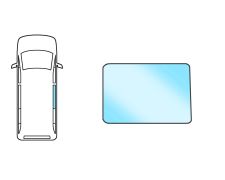 VITRE PORTE COULISSANTE FORD TRANSIT 2014-2019 CABINE BASSE/HAUTE / VERT / DROITE / 1370MMX735MM