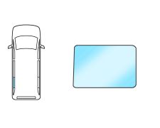 VITRE FORD TRANSIT 2014-2019 CABINE BASSE/HAUTE / VERT / ARRIÈRE 2º / GAUCHE / 980MMX730MM