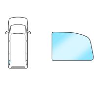 VITRE FORD TRANSIT 2014-2019 CABINE BASSE/HAUTE / CHASSIS COURT / VERT / ARRIÈRE 3º / GAUCHE / 673MMX730MM