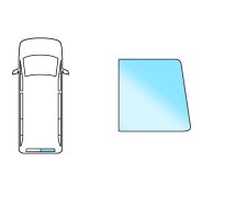 LUNETTE FORD TRANSIT 2014-2019 CABINE BASSE / ARRIÈRE / 2 PORTES ARRIÈRE / CHAUFFANTS / VERT / DROITE / 1 TROU