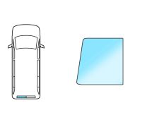 LUNETTE FORD TRANSIT 2014-2019 CABINE BASSE / ARRIÈRE / 2 PORTES ARRIÈRE / CHAUFFANTS / VERT / GAUCHE / 1 TROU