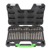 COFFRET 42 EMBOUTS DE VISSAGE TORX, 12 ET 6 PANS