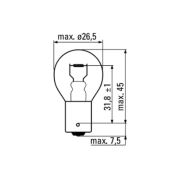 AMPOULE OBN 2 POLOS 12V 21/5W BAY15D