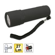 LAMPE TORCHE DE 9 LEDS NOIR