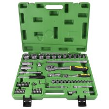 COFFRET D'OUTILS AVEC DOUILLES SPLINE 60 PIÈCES - ZINGUÉ