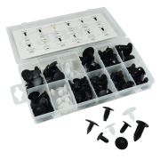 COFFRET CLIPS EN PLASTIQUE UNIVERSEL 128 CLIPS