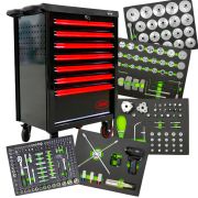 CHARIOT À OUTILS 7 TIROIRS - SPÉCIAL ENTRETIEN - ROUGE