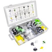 COFFRET CLIPS EN PLASTIQUE DACIA / RENAULT POUR BAGUETTE DE PORTE 85 CLIPS