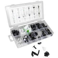 COFFRET CLIPS EN PLASTIQUE VOLKSWAGEN / SKODA / SEAT POUR POUR BAGUETTE DE PORTE / TAPISSERIE 79 CLIPS