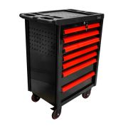 SERVANTE DE 7 TIRORS SANS OUTILS - ROUGE