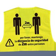 GILET DE HAUTE VISIBILITÉ SÉRIGRAPHIÉ - 2 MÈTRES