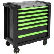 ARMOIRE À ROULEAUX XL AVEC 7 TIROIRS VIDES - VERTE