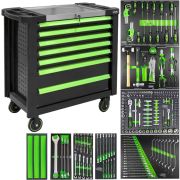 ARMOIRE À ROULEAUX XL AVEC 7 TIROIRS - VERTE