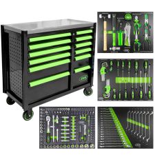 CHARIOT À OUTILS 12 TIROIRS - VERT