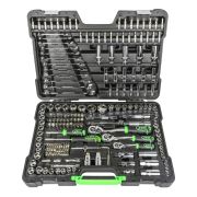 COFFRET D'OUTILS AVEC DOUILLES HEXAGONALES 216 PIÈCES - CHROME