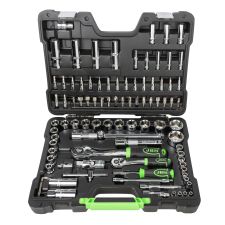 COFFRET D'OUTILS AVEC DOUILLES HEXAGONALES 94 PIÈCES - CHROME
