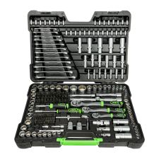 COFFRET D'OUTILS AVEC DOUILLES 12 PANS 216 PIÈCES