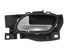 POIGNÉE DE PORTE INTERIEURE CITROEN C4 PICASSO 2006-2010 AVEC LEVIER ARGENT / BASE NOIRE / AVANT GAUCHE